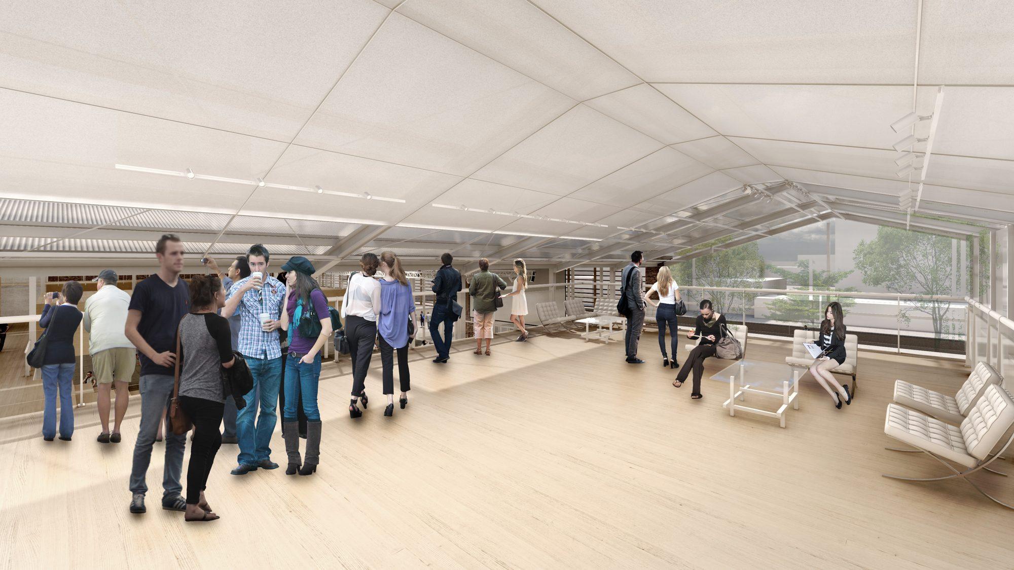 Render interior de la nave principal