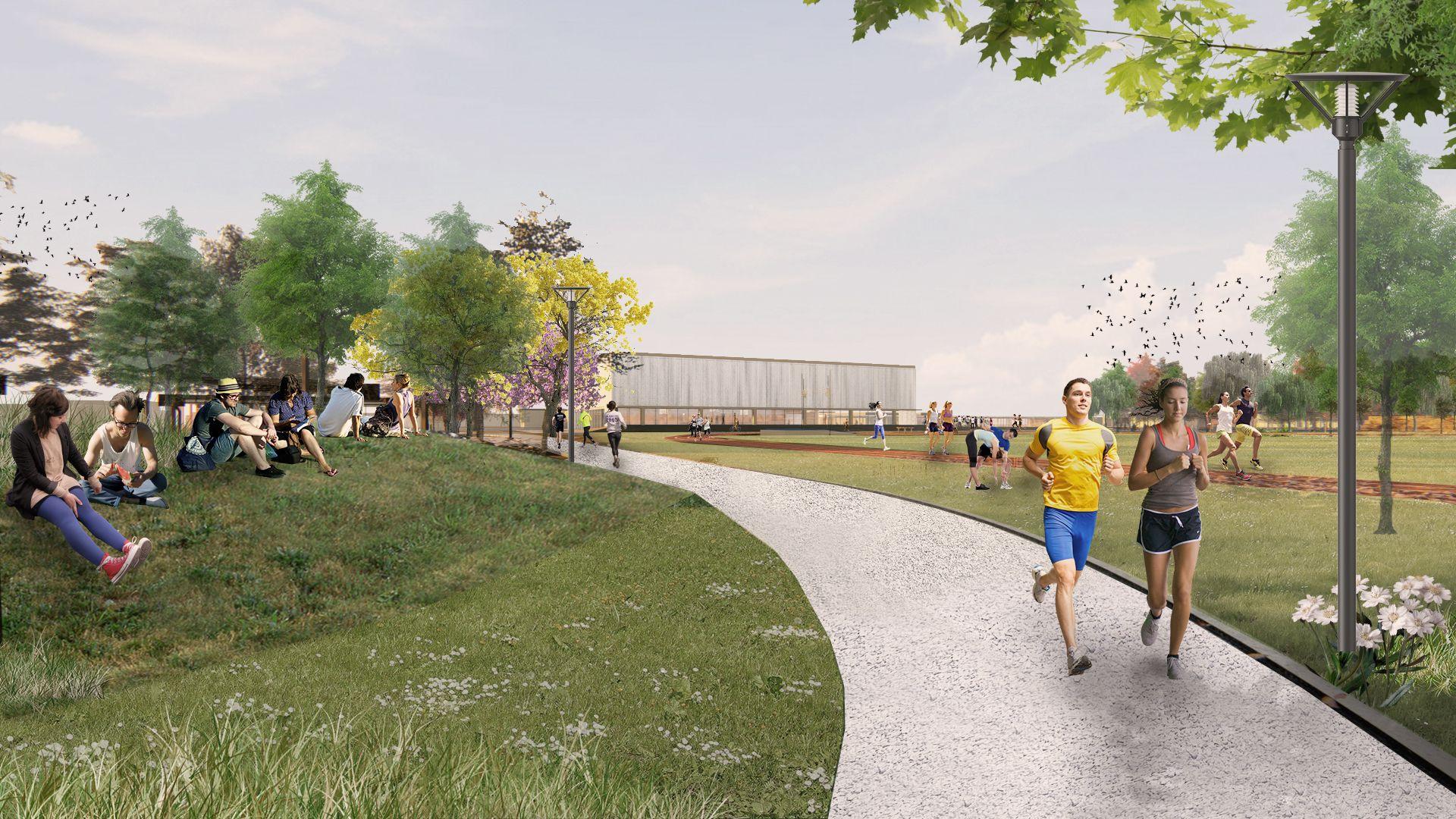Render de la cinta peatonal
