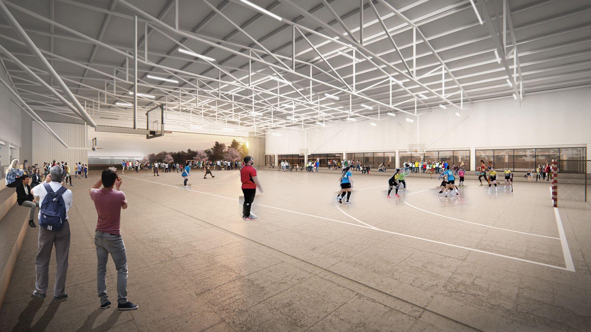 Render interior del partido cubierto